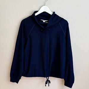 Joy Lab Navy Cowl Neck Crop Top size Medium